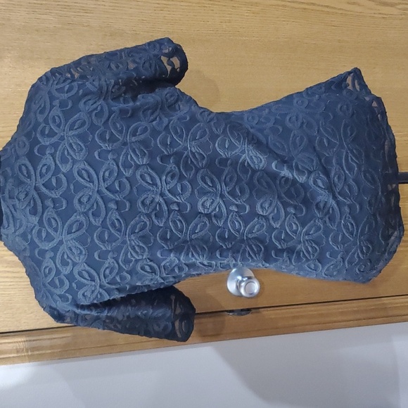 Johnny Was Jade Astrid black lace style mesh top excellent condition - Picture 5 of 8